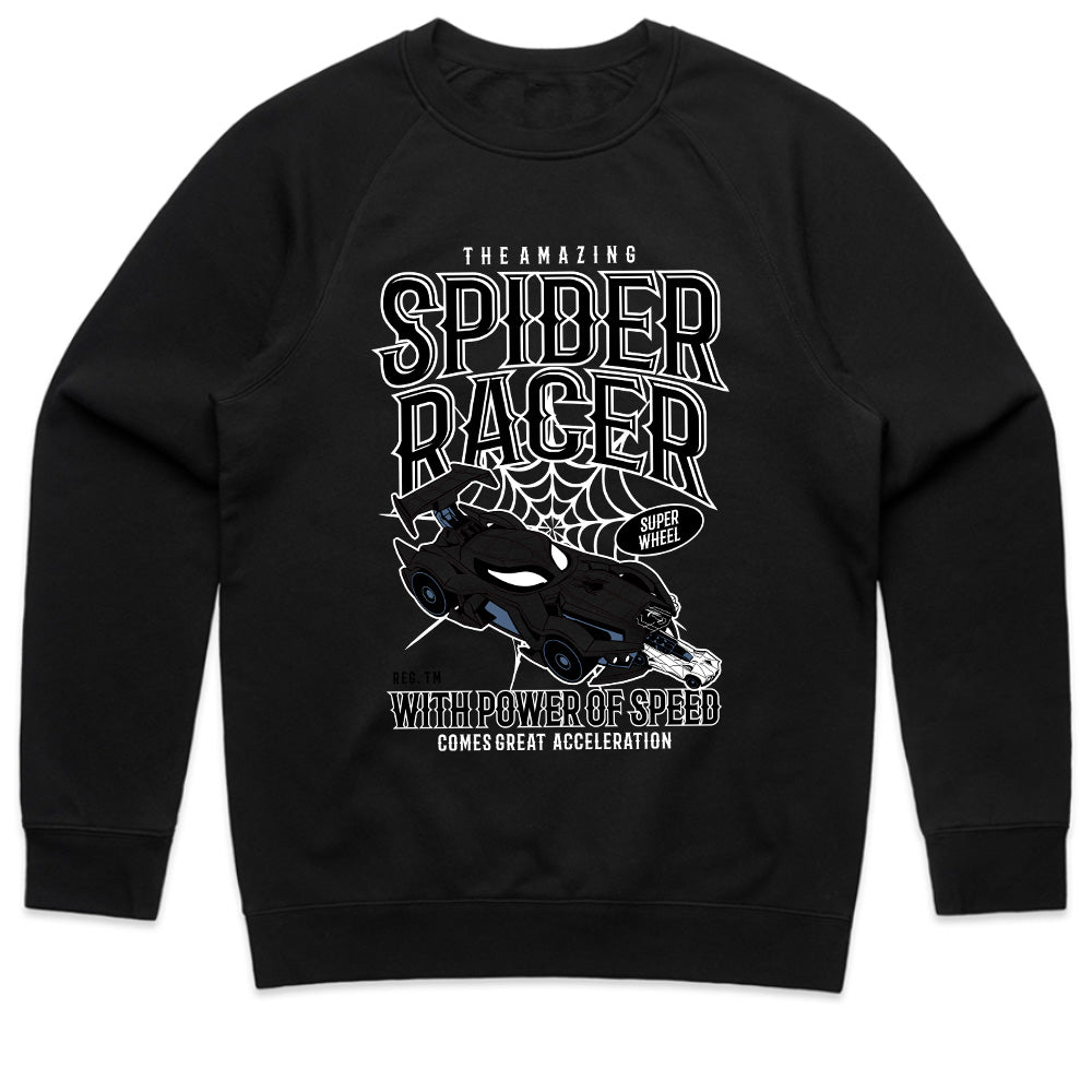 Spider Racer T-Shirt – High-Speed Web-Slinging Action!