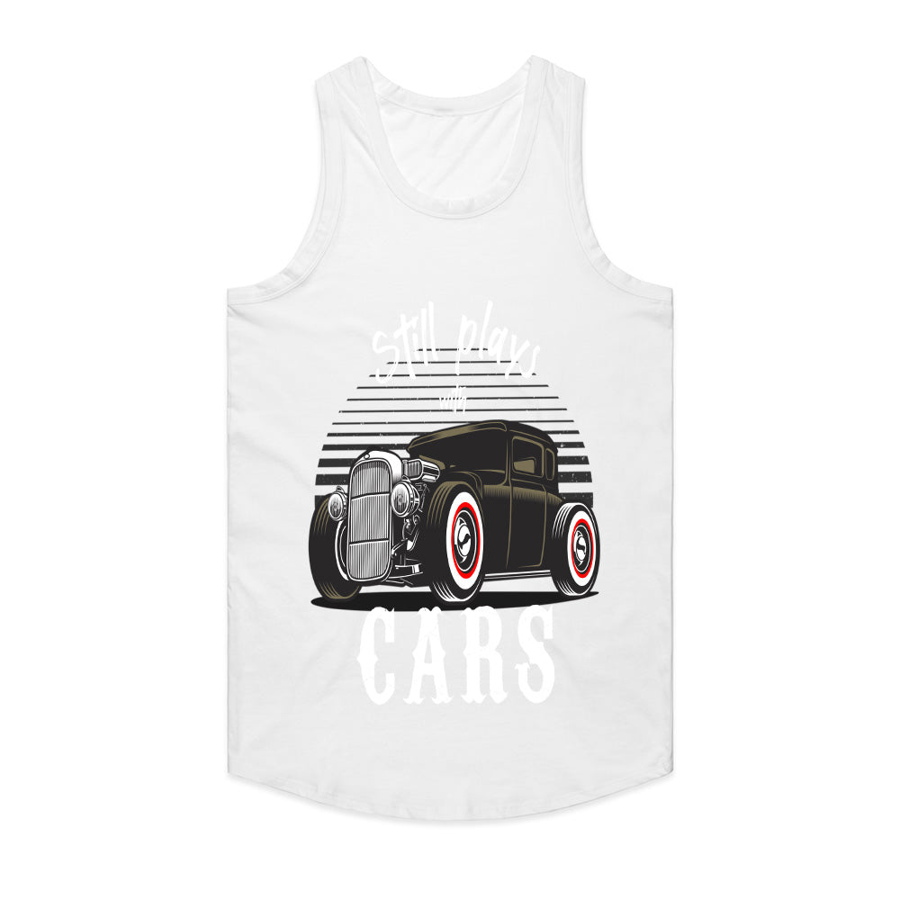 "Still Plays with Cars" Vintage Hot Rod T-shirt – A True Car Lover's Pride!