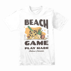 Beach Game T-Shirt – Play Hard, Relax Harder Retro Surf Style