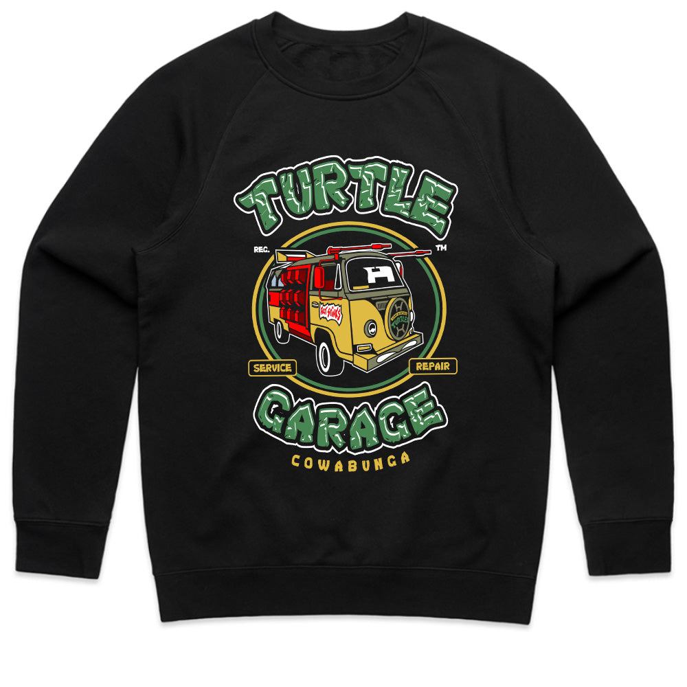 Turtle Garage – Cowabunga Classic Van T-Shirt  Retro Cartoon Vibes