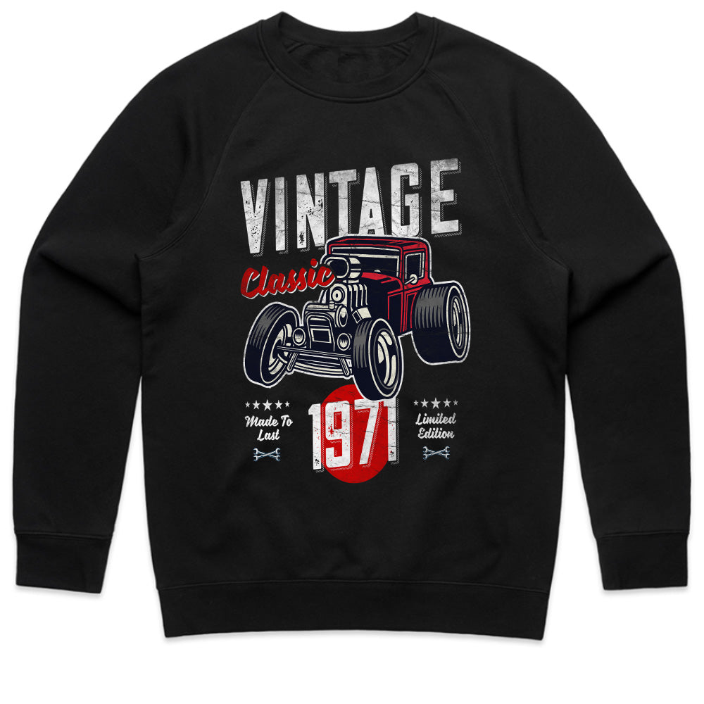 Vintage 1971 Classic Hot Rod T-Shirt – 50th Birthday Limited Edition Retro Muscle Car Tee