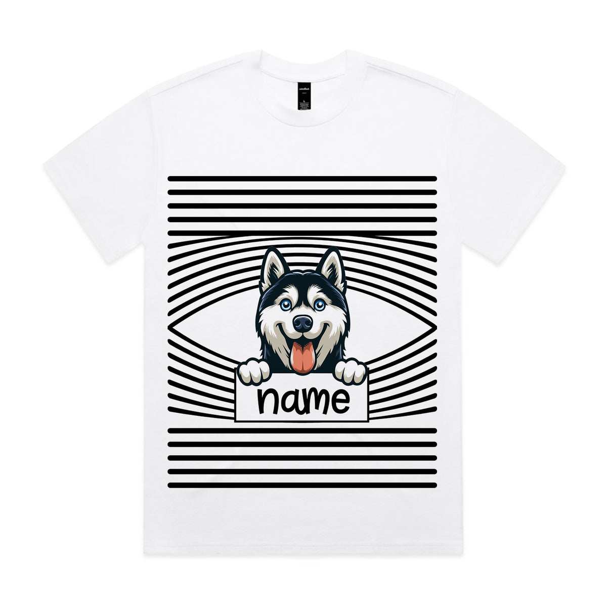 Personalized Siberian Husky Peek-a-Boo T-Shirt