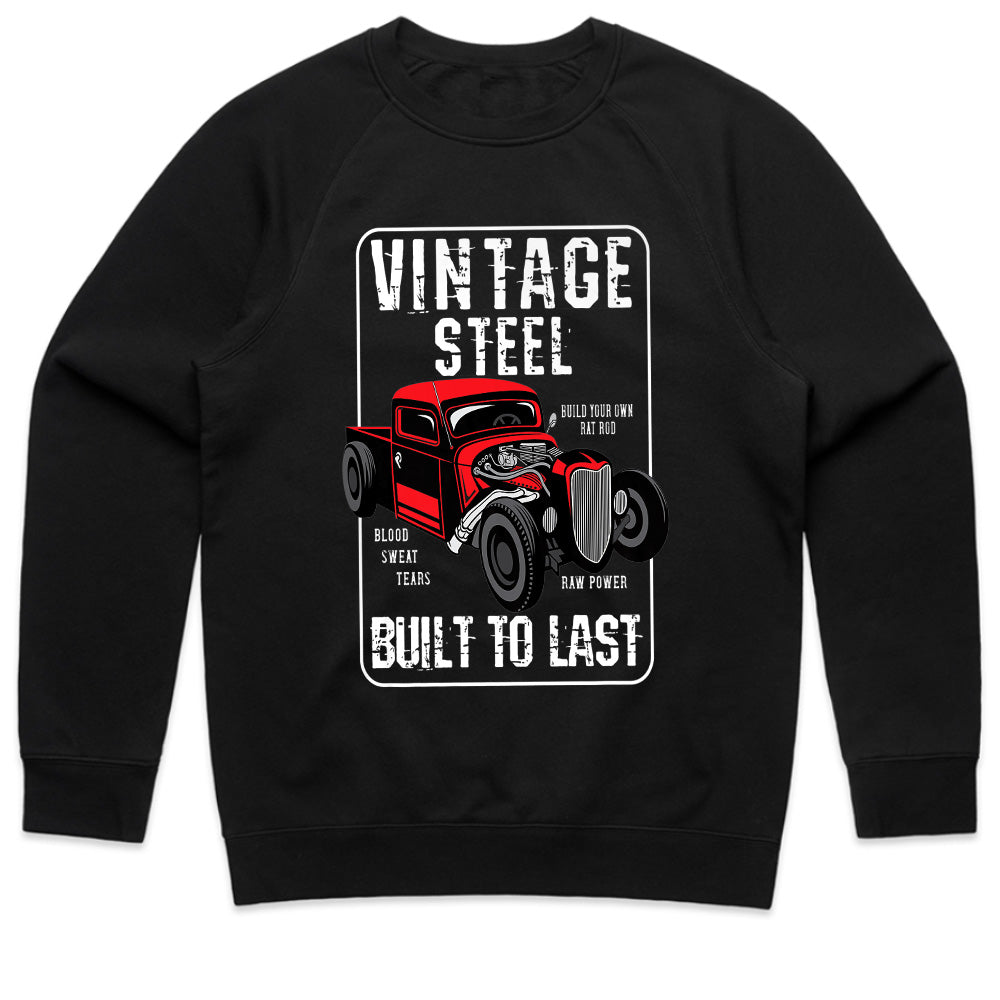 Vintage Steel – Built to Last Rat Rod T-Shirt