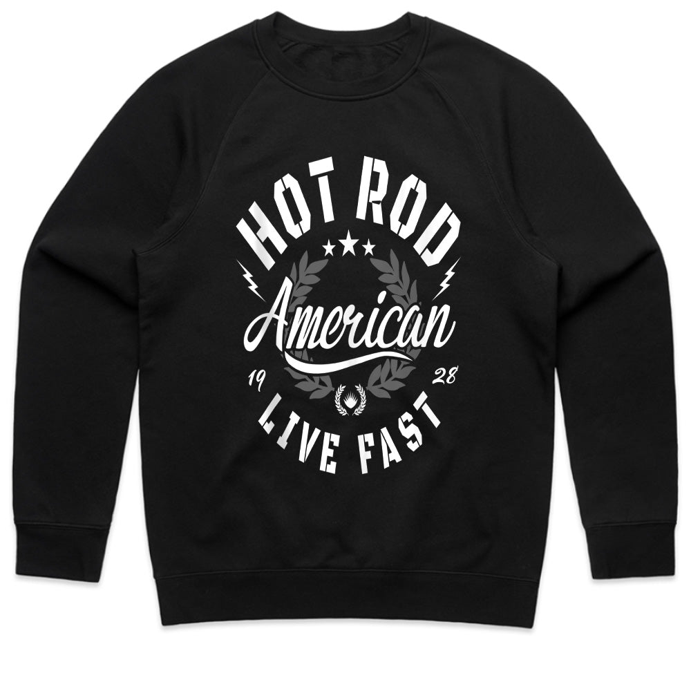 Hot Rod American – Live Fast Vintage Racing Tee