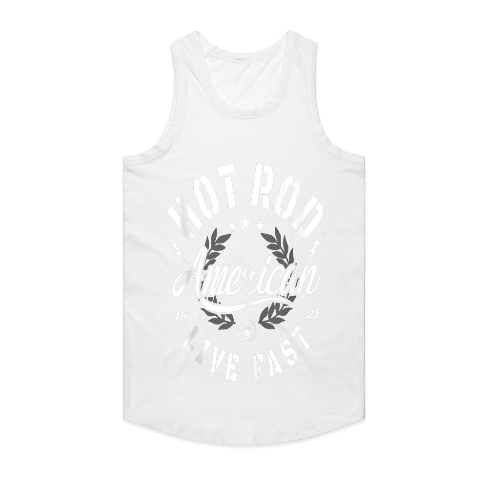Hot Rod American – Live Fast Vintage Racing Tee