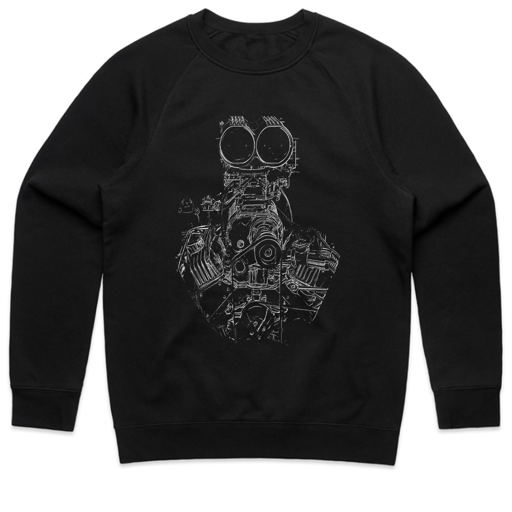 Blown V8 Engine Blueprint – Vintage Hot Rod T-Shirt