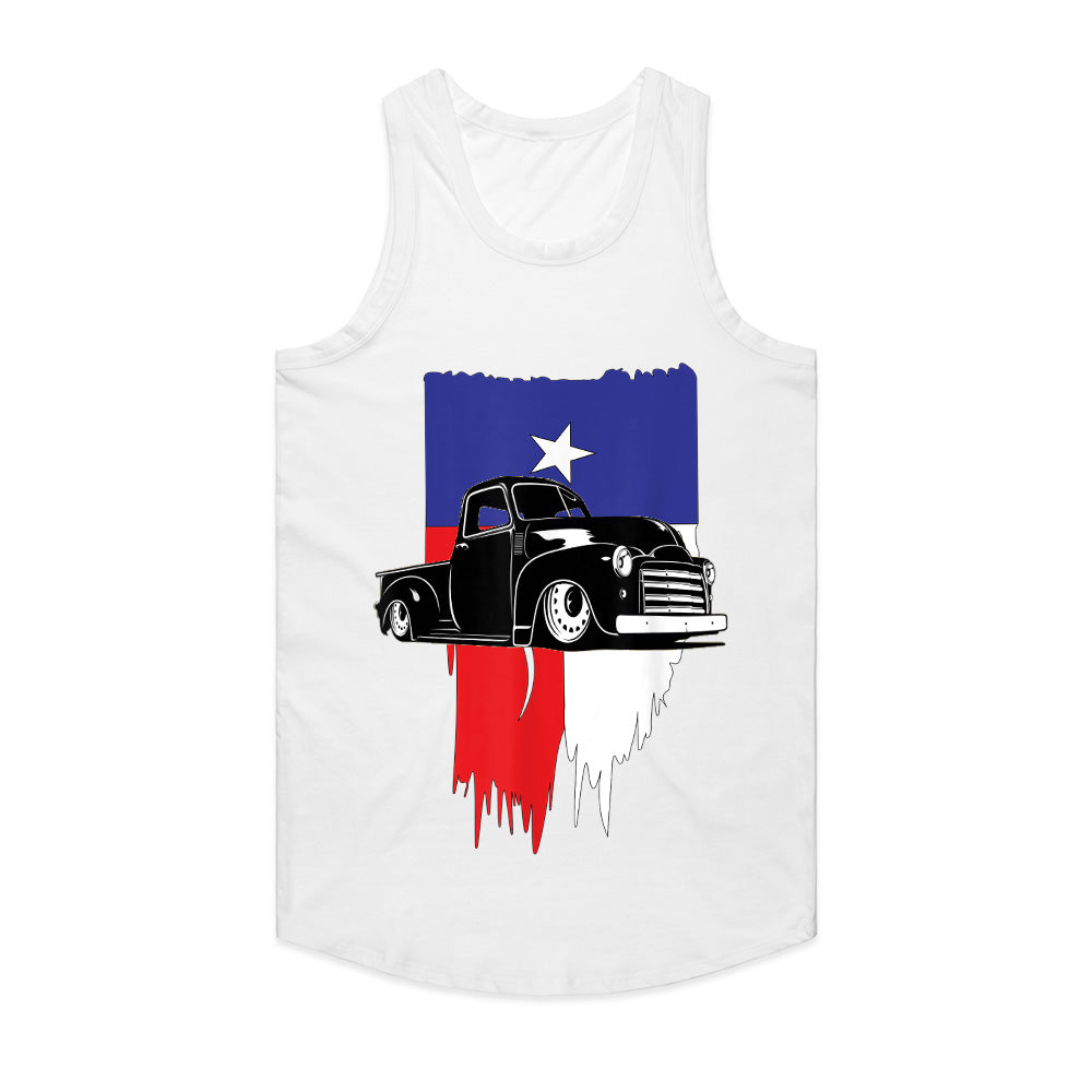 Texas Pride Vintage Truck T-Shirt – Classic Hot Rod & Lone Star Flag Design