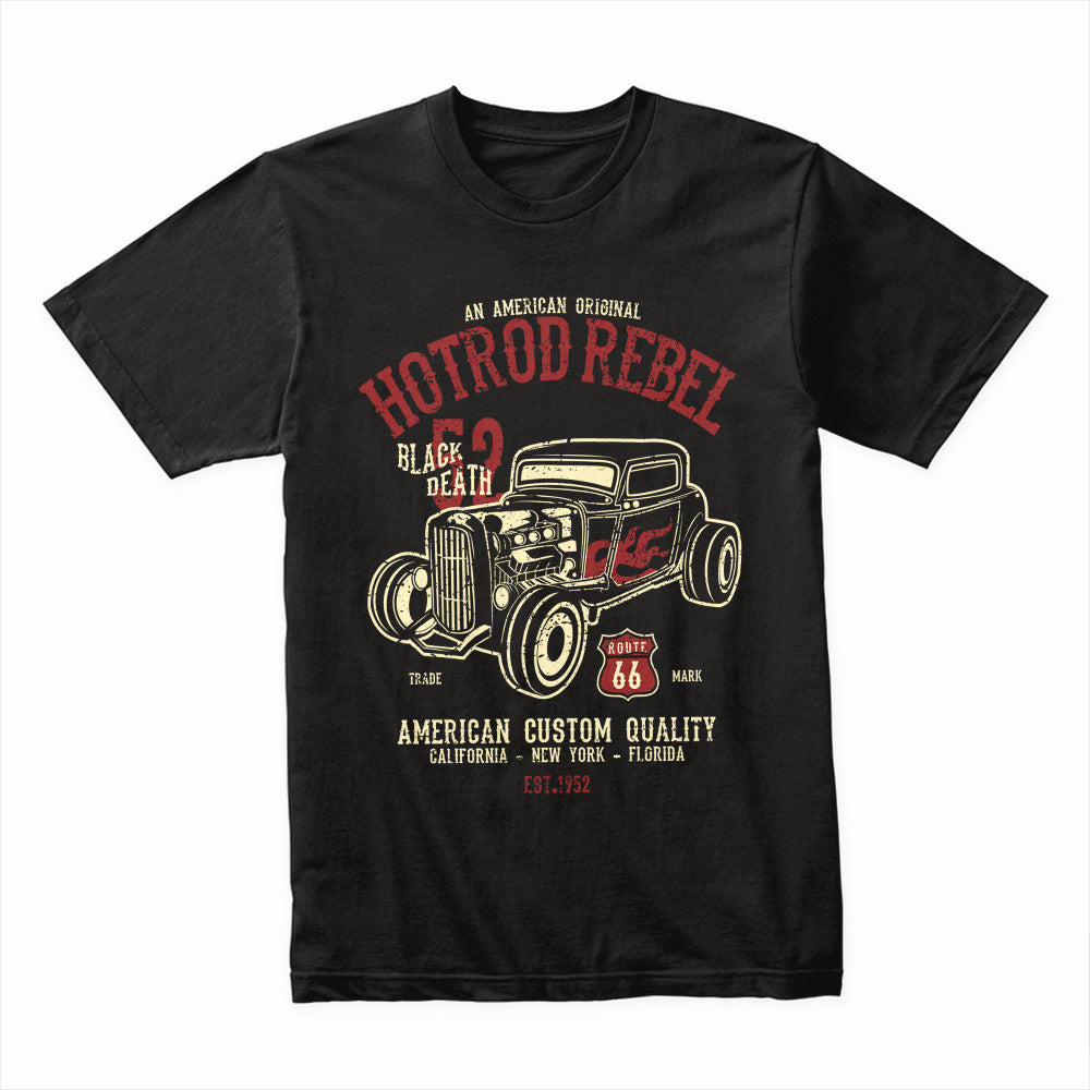 Hot Rod Rebel Route 66 T-Shirt – Vintage American Custom Car Tee