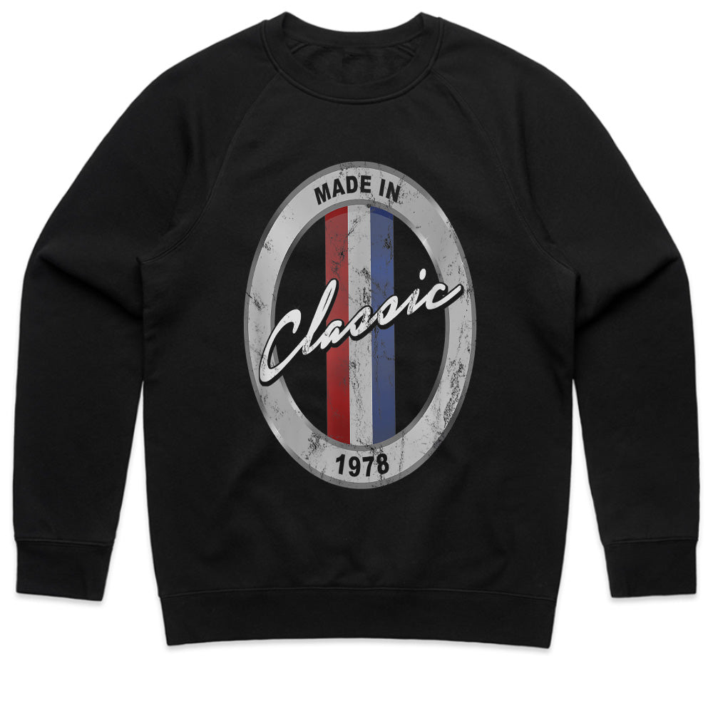 Made In 1978 Classic Vintage T-Shirt – 43rd Birthday Gift for Car Enthusiasts