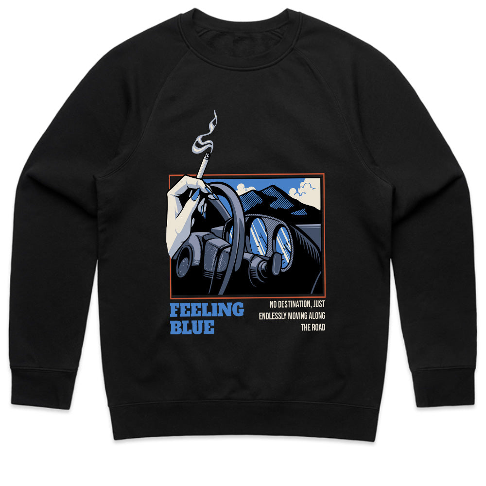 Feeling Blue – Retro Road Trip Aesthetic Tee