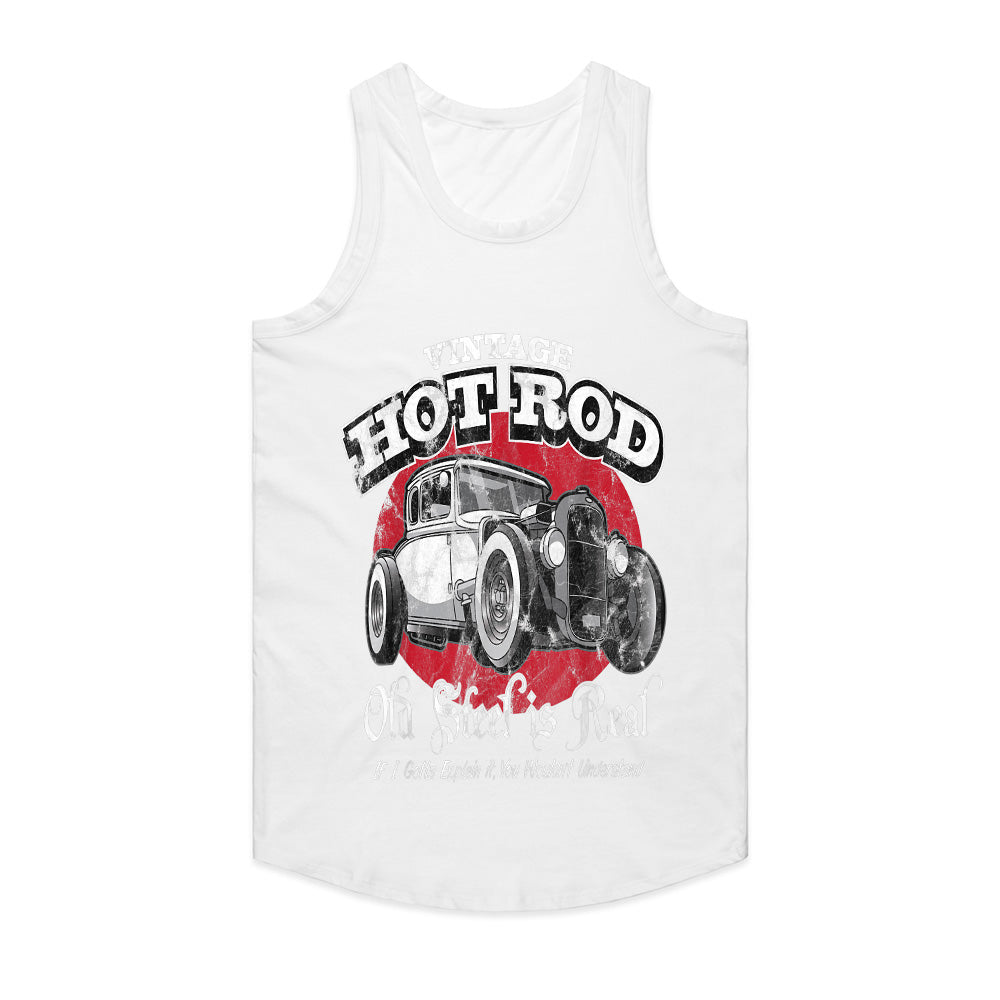 Vintage Hot Rod "Old Steel is Real" Classic Car Enthusiast T-Shirt