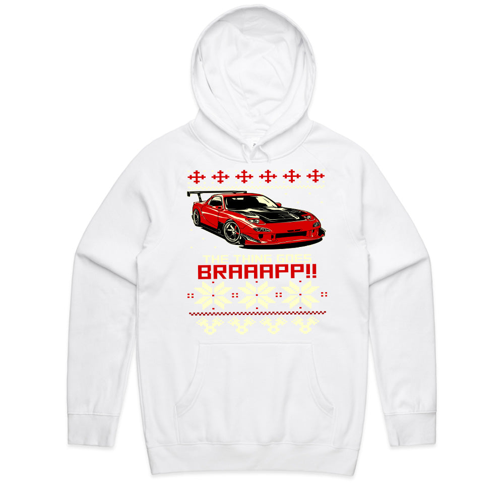 The Thing Goes BRAAAP!! – RX-7 Rotary Ugly Christmas Sweater T-Shirt