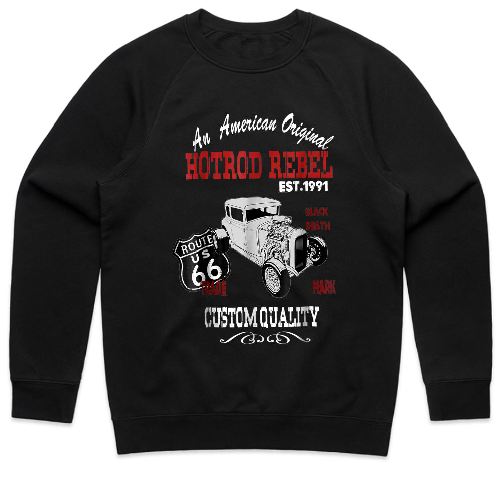 Hotrod Rebel Route 66 T-Shirt – Vintage Custom Quality American Classic Car Tee