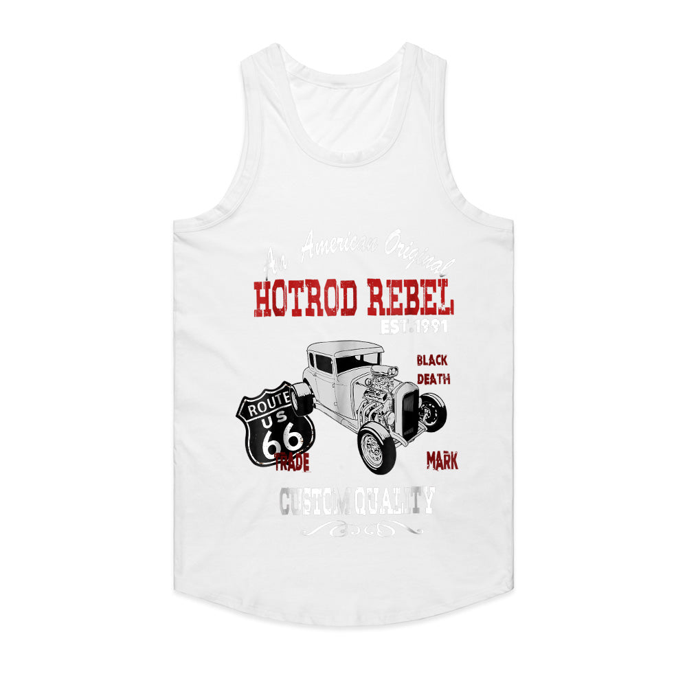 Hotrod Rebel Route 66 T-Shirt – Vintage Custom Quality American Classic Car Tee