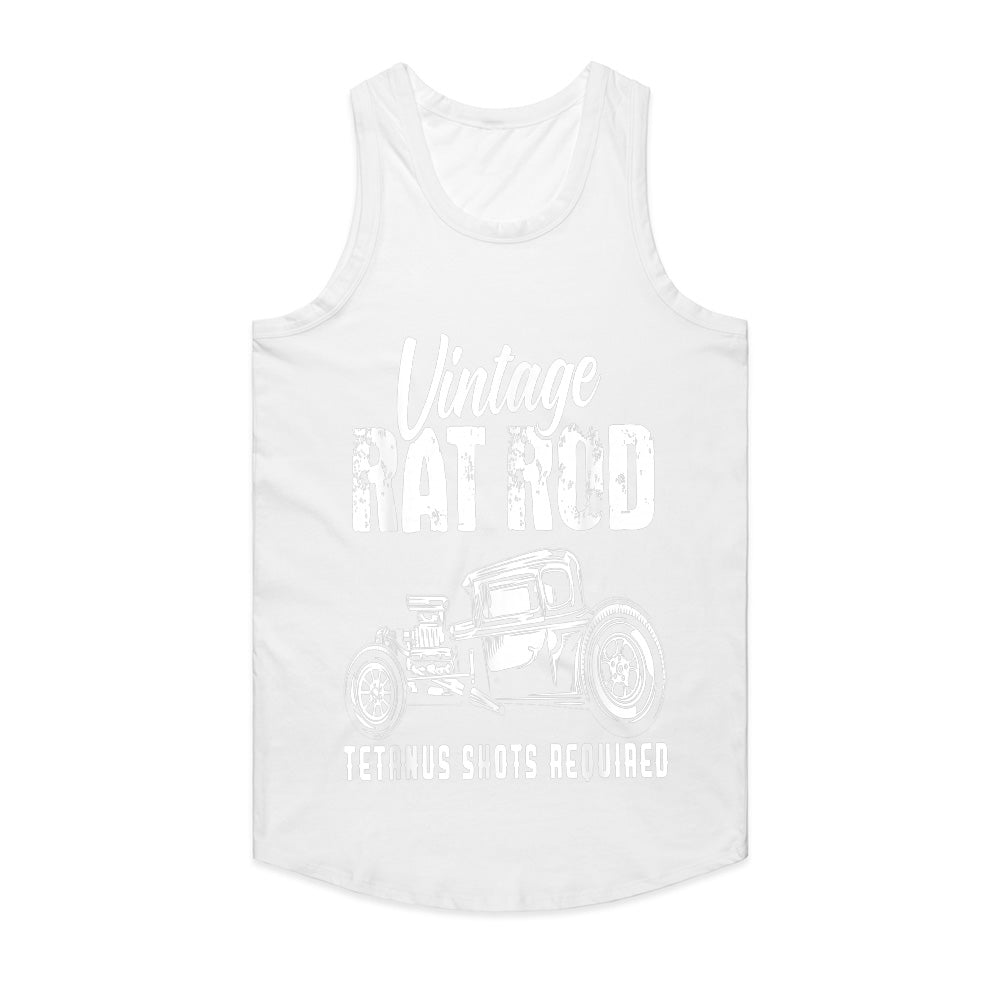 Vintage Rat Rod T-Shirt – Classic Hot Rod "Tetanus Shots Required" Tee for Car Enthusiasts