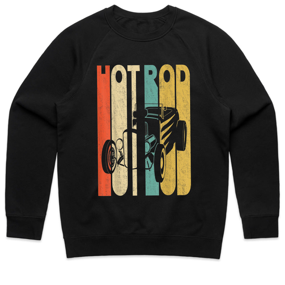 Vintage Retro Hot Rod Silhouette T-Shirt – Classic Car Design with Bold Colors