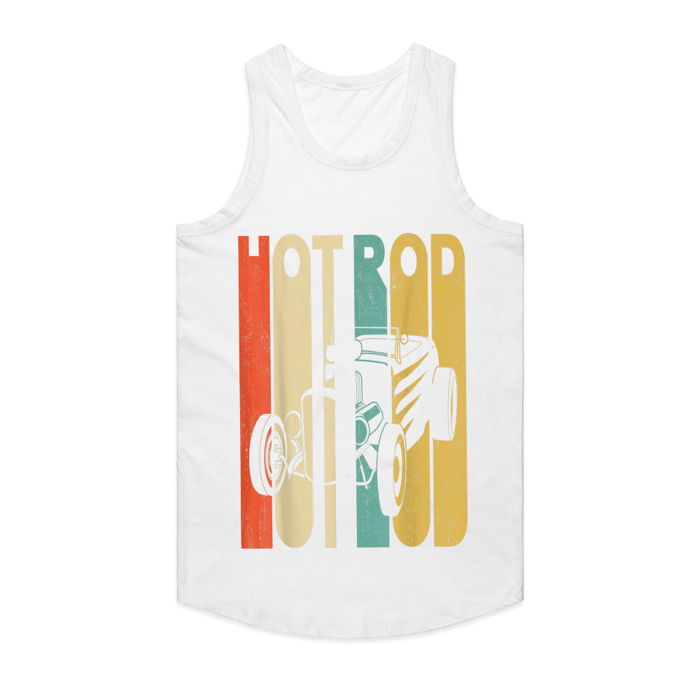 Vintage Retro Hot Rod Silhouette T-Shirt – Classic Car Design with Bold Colors