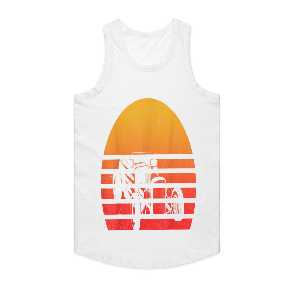 Vintage Retro Sunset Hot Rod T-Shirt – Classic Car Design with Bold Sunset Colors