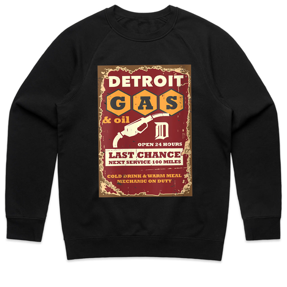 Detroit Gas & Oil" Vintage Service Station Sweatshirt