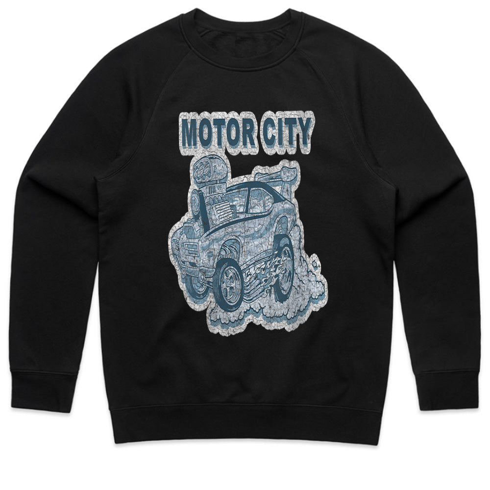 Motor City Muscle" Vintage Hot Rod Sweatshirt
