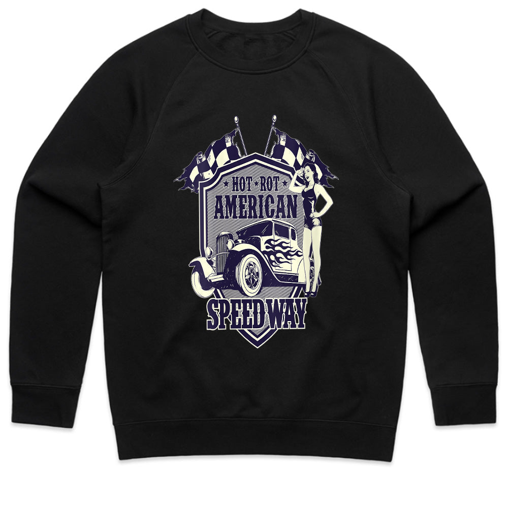 American Speedway Hot Rod Sweatshirt – Vintage Racing Style