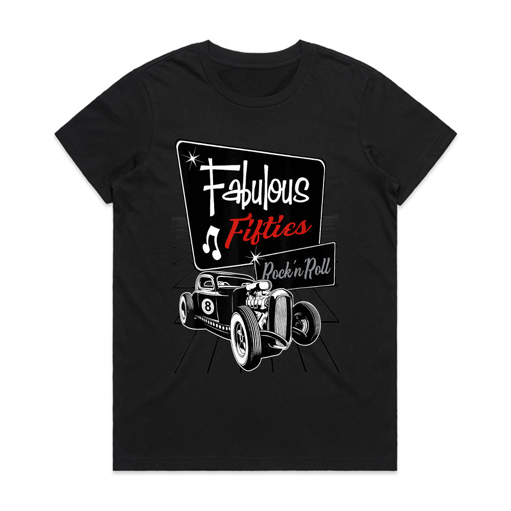 Fabulous Fifties Rock 'n' Roll Hot Rod Vintage T-Shirt – Retro Classic Style