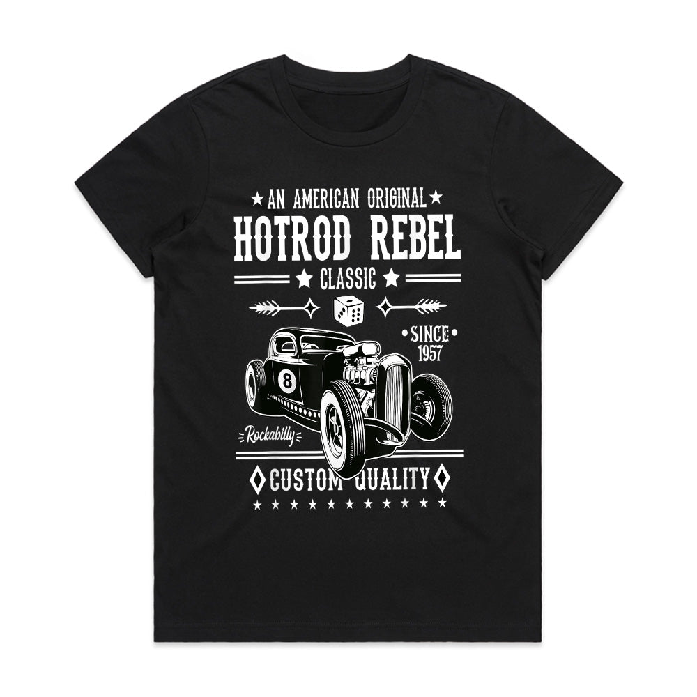 Hot Rod Rebel Classic T-Shirt – Vintage Rockabilly 1957 Custom Car Lover Tee