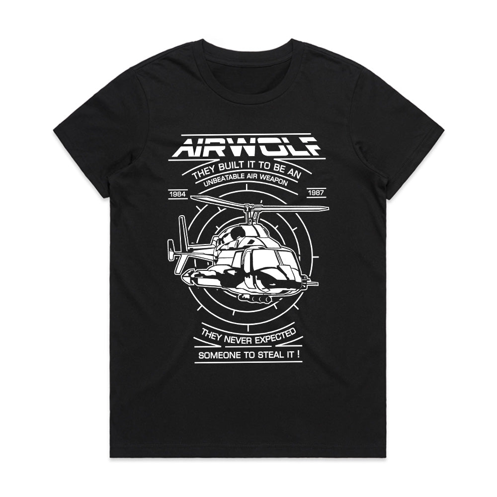 Airwolf Tactical Helicopter T-Shirt – Retro 80s Action Series Tee