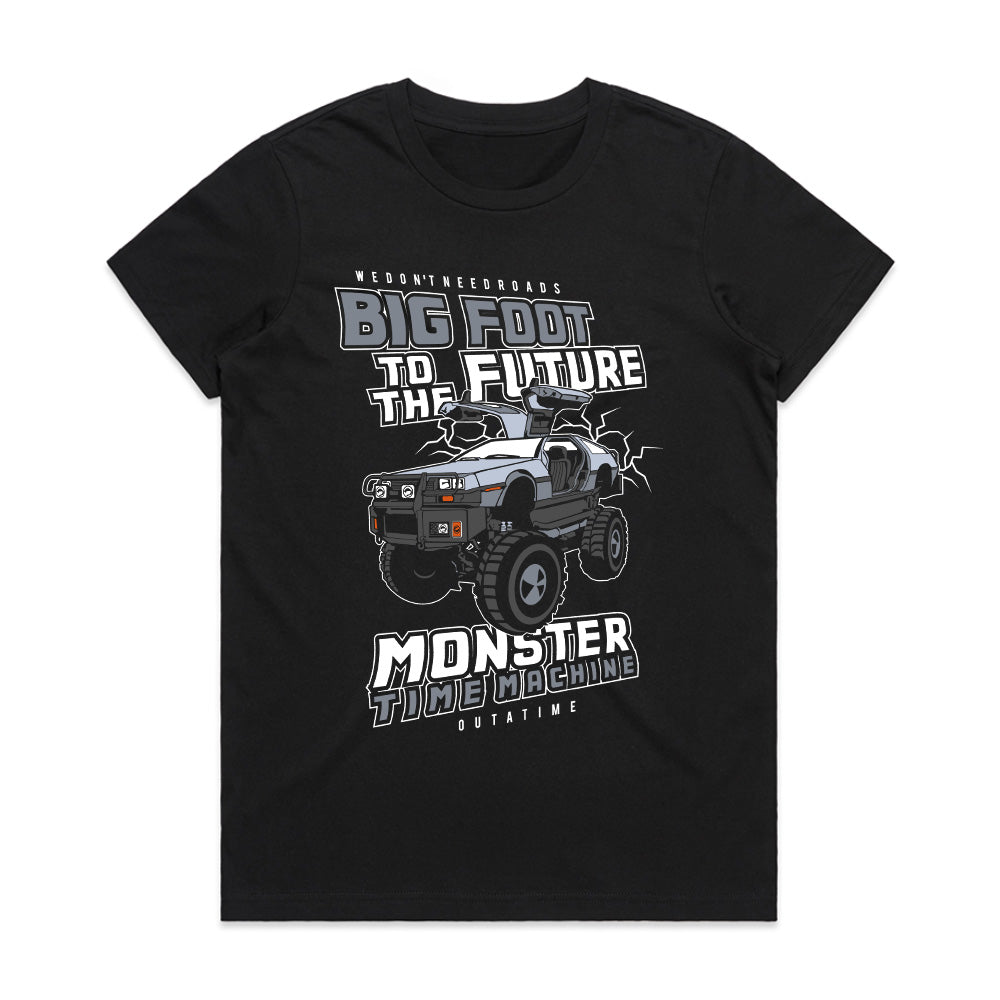 Big Foot to the Future – Monster Time Machine T-Shirt!