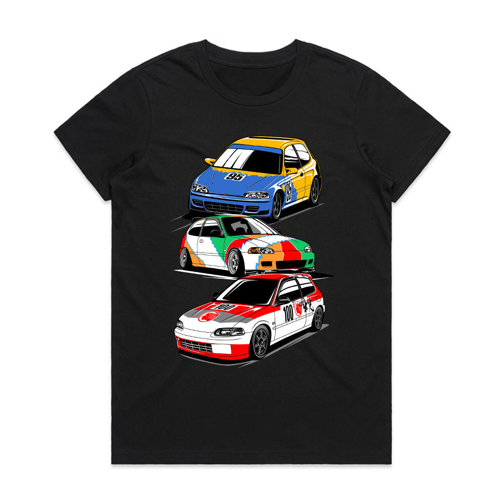 JDM Hatch Legends T-Shirt – Honda EG6 Racing Tribute Tee