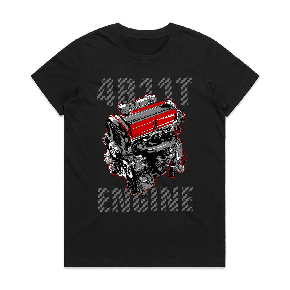 4B11T Engine T-Shirt – Mitsubishi Turbo Power!