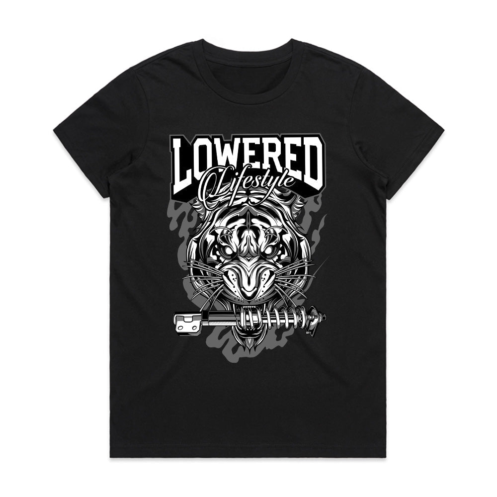 Lowered Lifestyle" Fierce Tiger Suspension T-Shirt