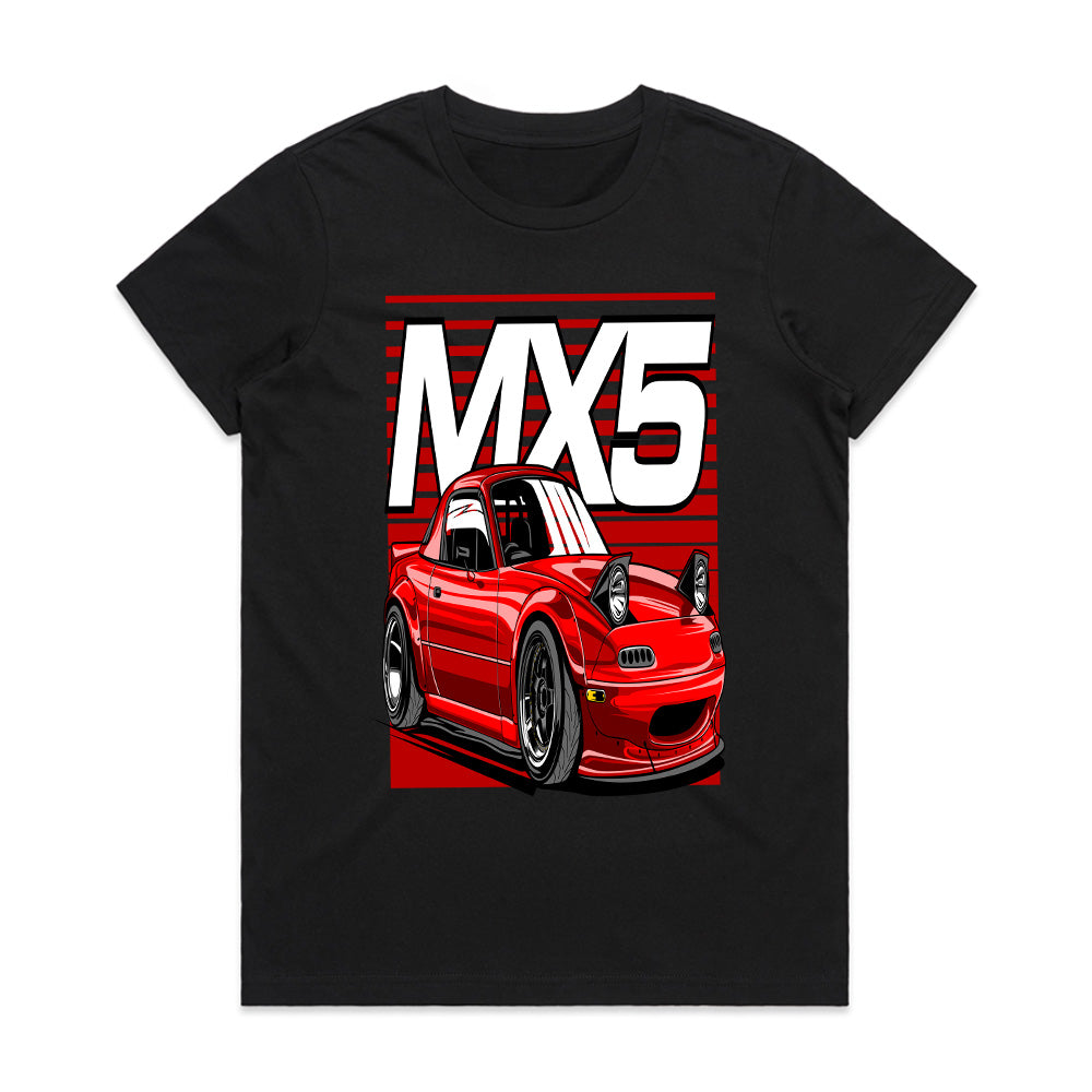MX-5 Miata JDM Street Racing Tee – Retro Pop-Up Headlights Edition