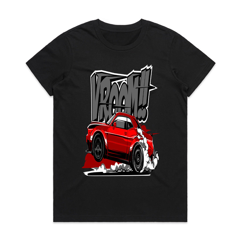 VROOM!! Turbo Drift Comic Style Car T-Shirt