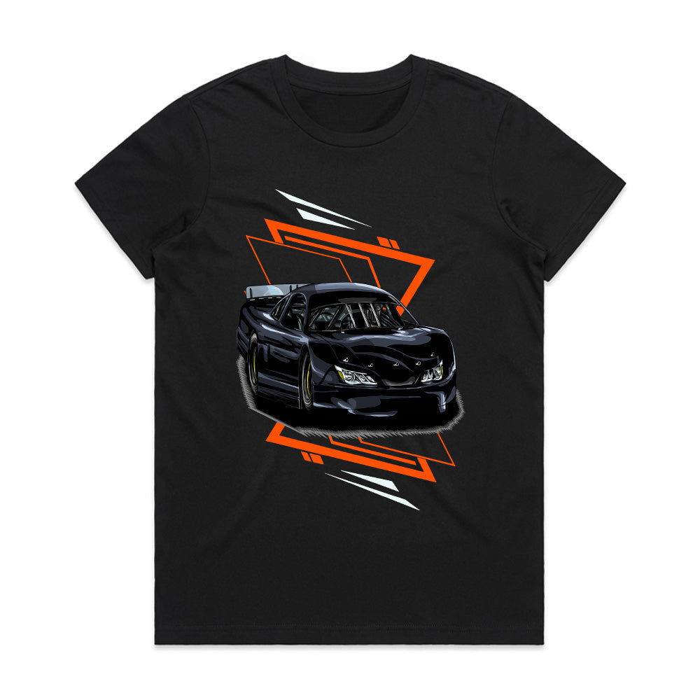 Speed & Precision: Black Racer T-Shirt