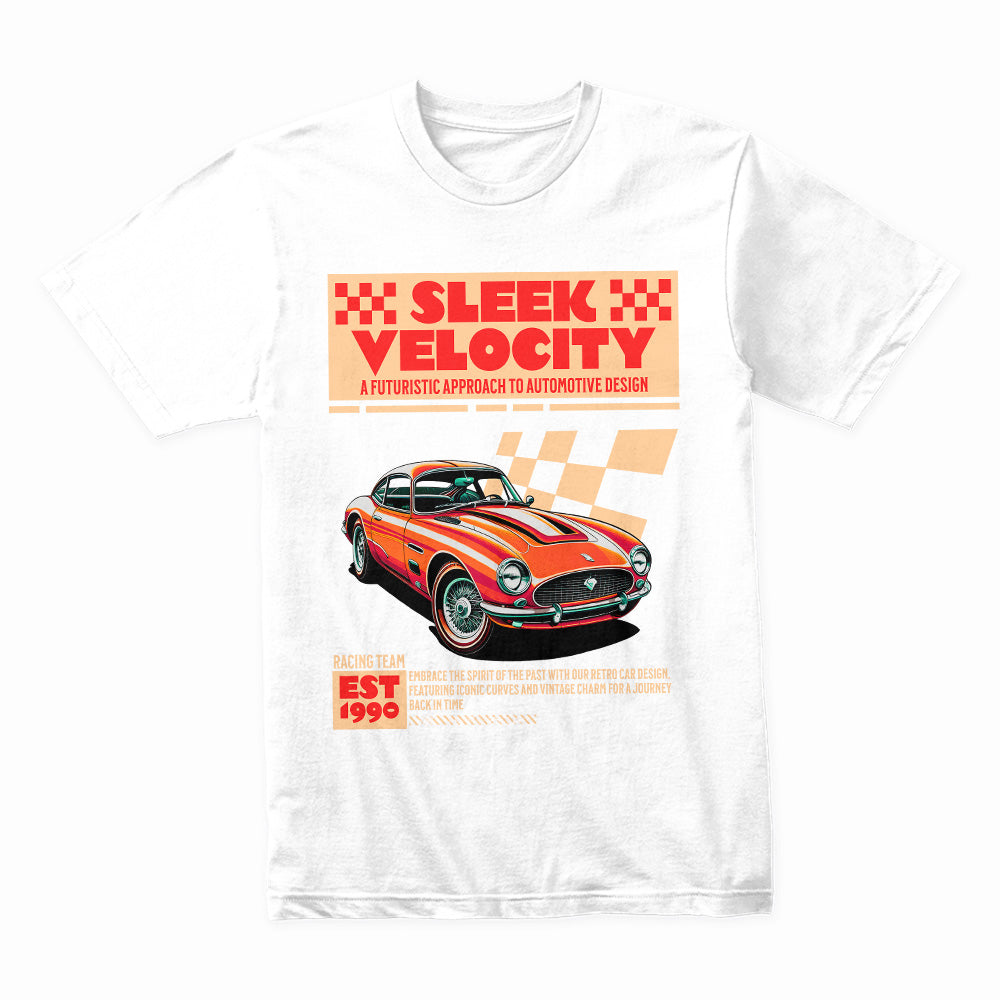 Sleek Velocity – Retro Racing Classic Car Streetwear T-Shirt
