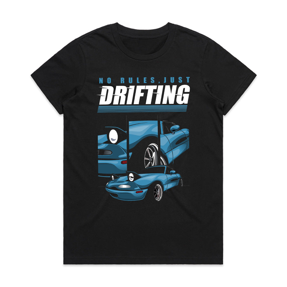 No Rules, Just Drifting T-Shirt – Bold Drift Car Design for Enthusiasts