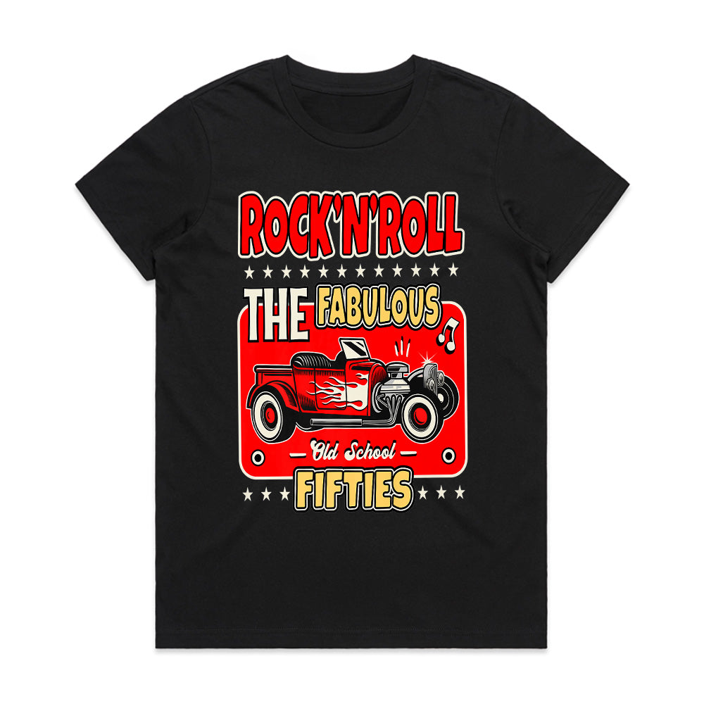 Fabulous 50s Rock 'n' Roll Hot Rod T-Shirt – Vintage Old School Classic Car Design