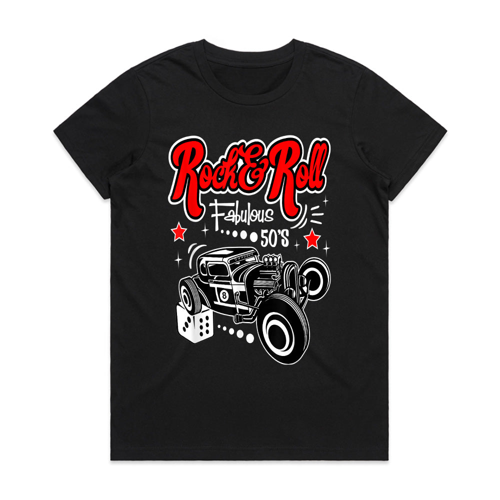 Fabulous 50s Rock & Roll Hot Rod T-Shirt – Vintage Rockabilly Classic Car Tee