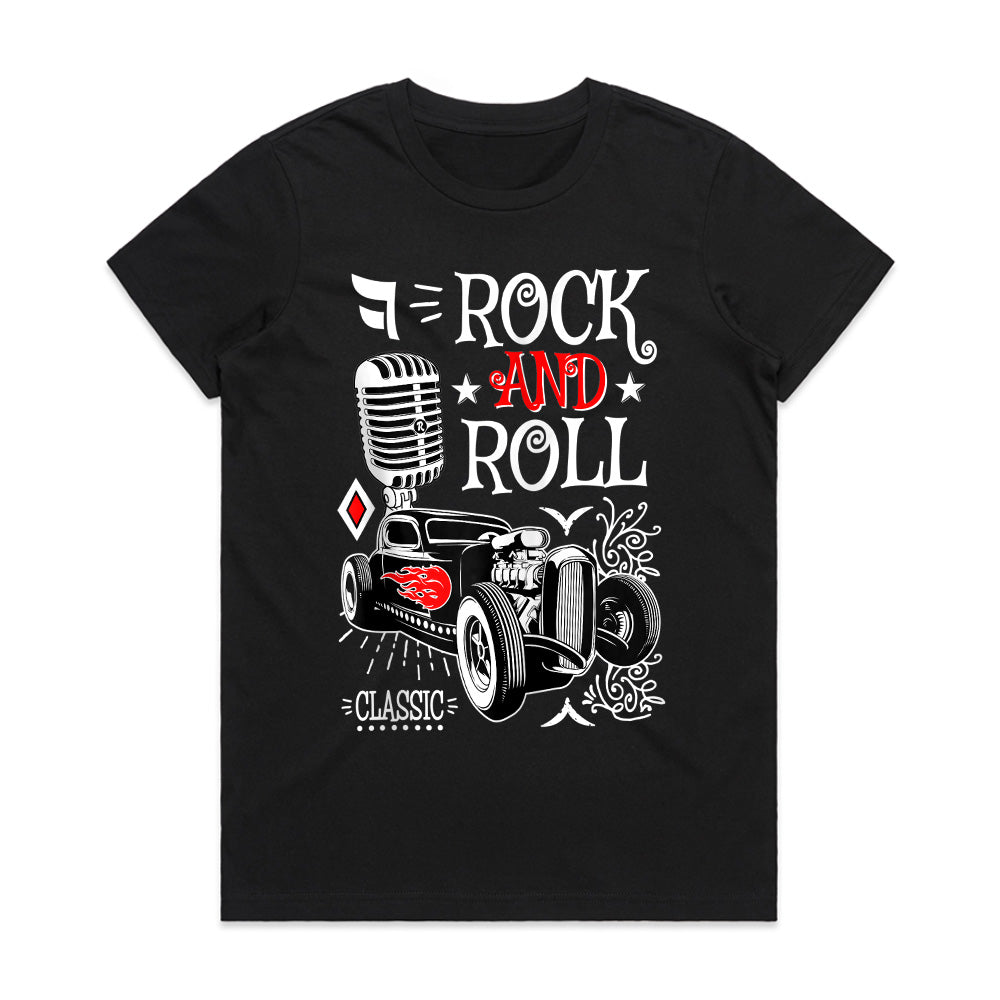 Rock and Roll Classic Hot Rod T-Shirt – Vintage Music & Retro Car Tee