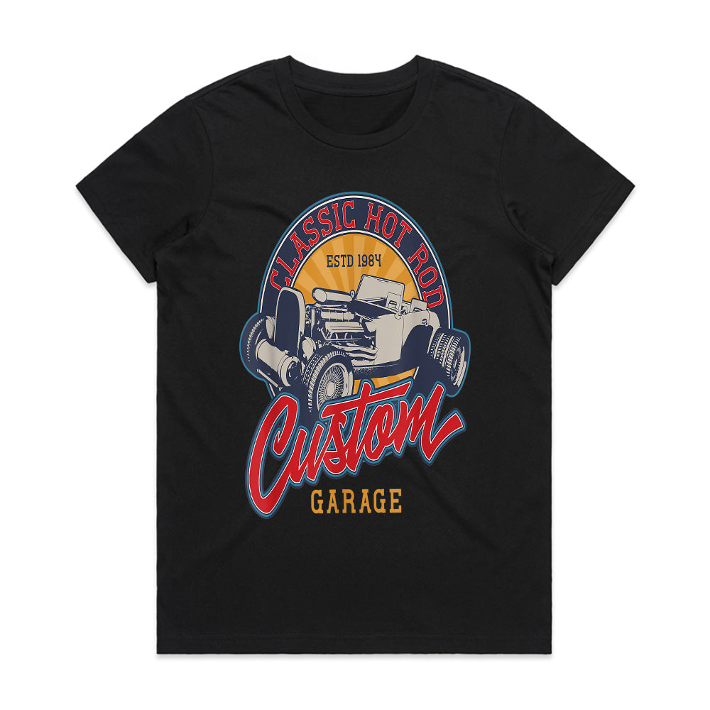 Classic Hot Rod Custom Garage T-Shirt – Vintage 1984 Retro Car Enthusiast Tee