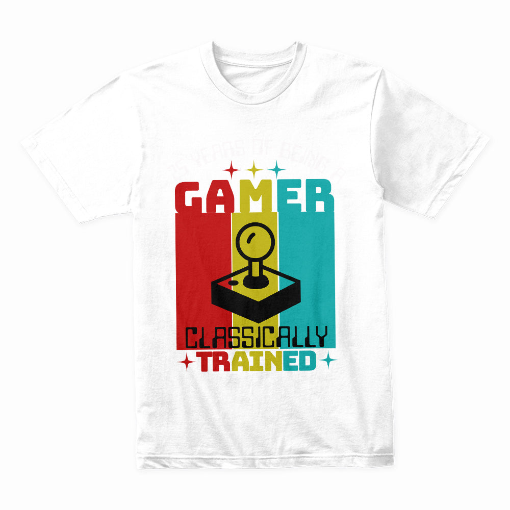 "25 Years of Being a Gamer" Classically Trained Retro Arcade T-Shirt