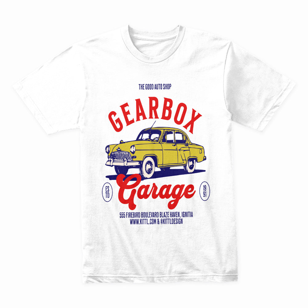 Gearbox Garage – Vintage Auto Shop Classic Tee