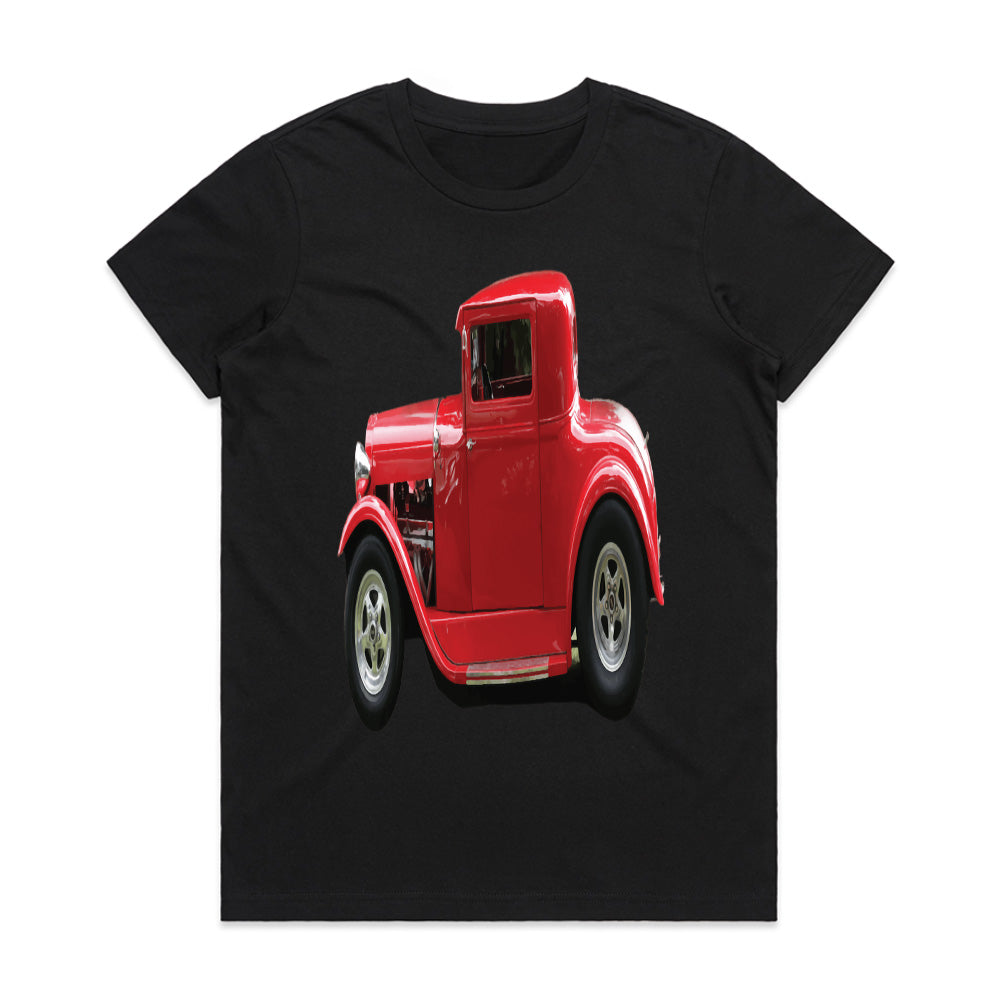 Classic Red Hot Rod T-Shirt – Vintage Muscle Car Enthusiast Retro Tee