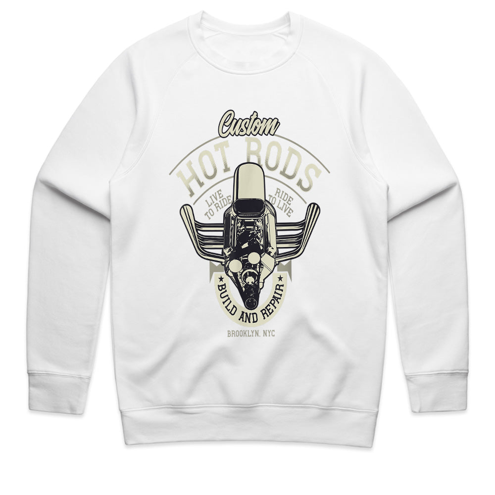 Custom Hot Rods T-Shirt – Vintage Build & Repair Motorcycle Engine Design
