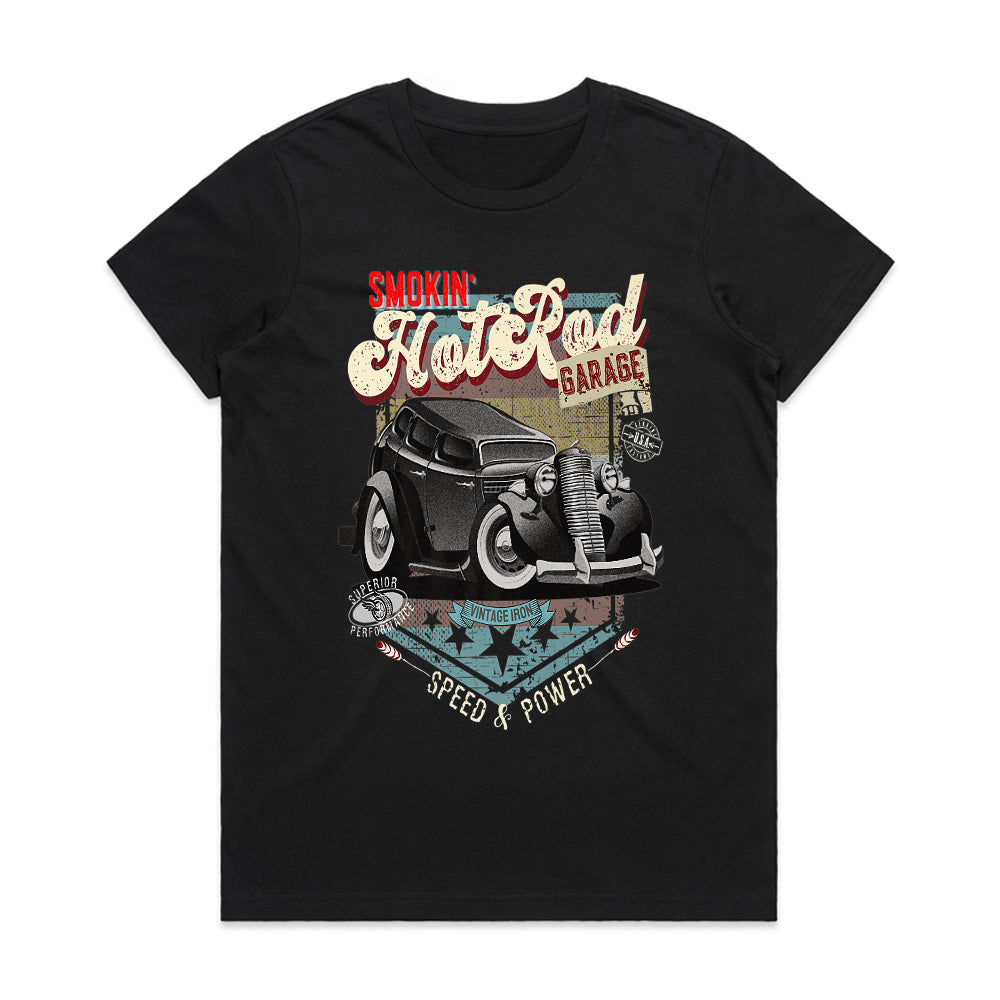 Hot Rod Garage Vintage Iron Muscle Car T-Shirt – Classic Speed & Power Design