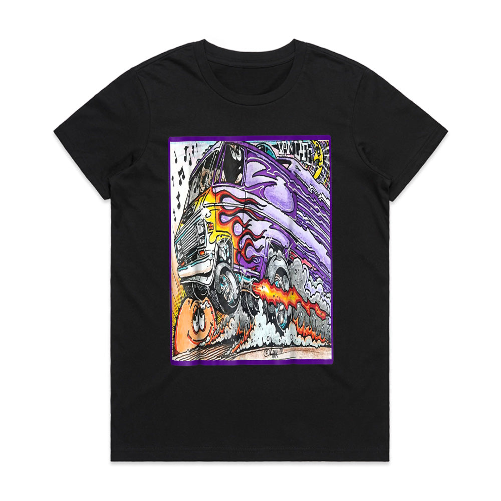 Wild Van Life – Retro Hot Rod Van Art T-Shirt