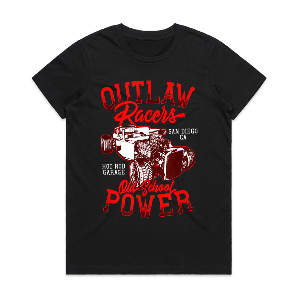 Outlaw Racers – Old School Hot Rod Power T-Shirt