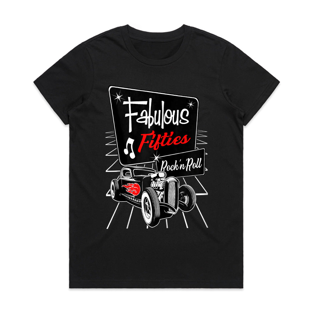 Fabulous Fifties Rock 'n Roll – Retro Hot Rod T-Shirt