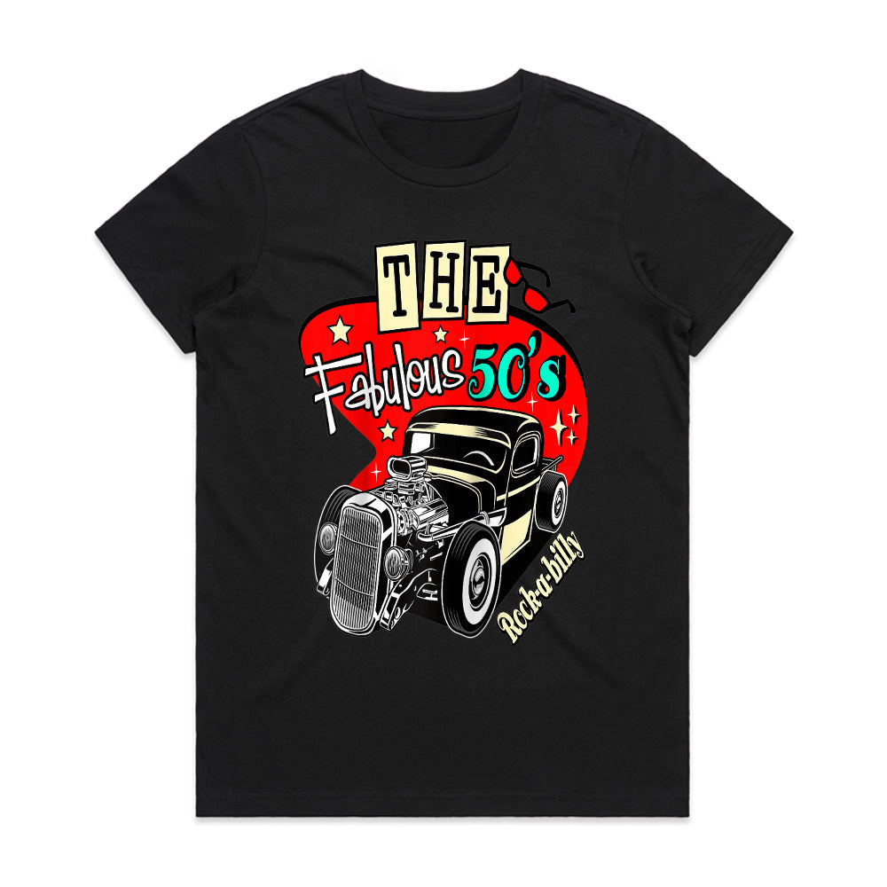 The Fabulous 50s Rockabilly Hot Rod T-Shirt – Vintage Classic Car Retro Style